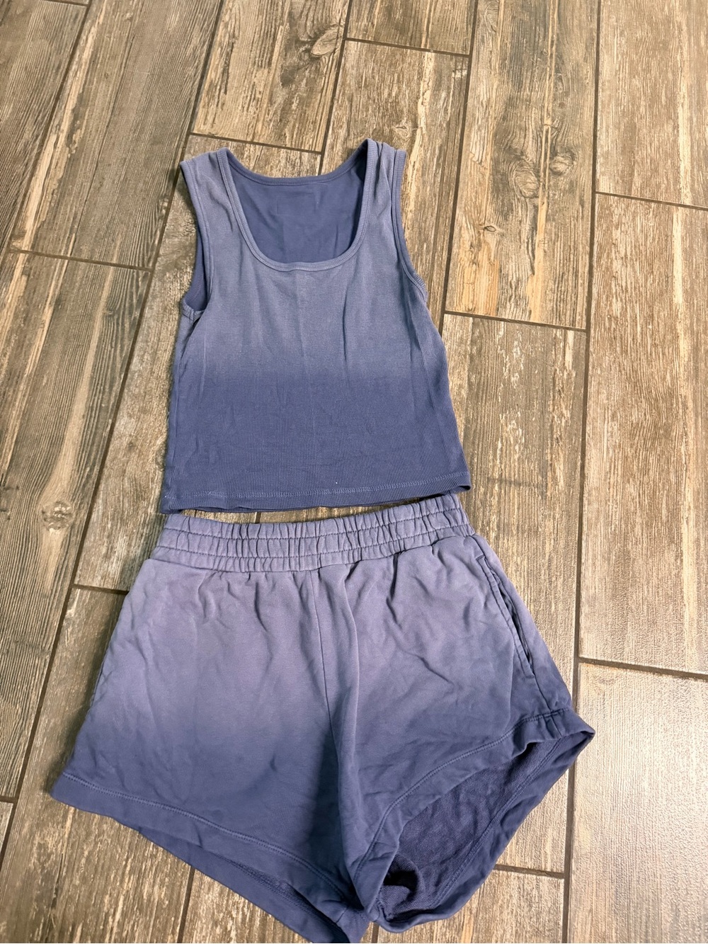 Daily Drills Blue Ombre Tank Top & Shorts Sleep Set